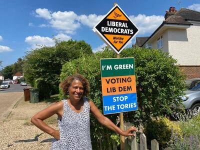 Green voter Cecilia Taylor who is ‘lending’ Lib Dems her vote to remove Mr Hunt. Thomas Harding / The National