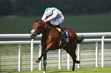 Khalifa Sat, ridden by Tom Marquand, wins the Cocked Hat Stakes at Goodwood Racecourse. PA Wire