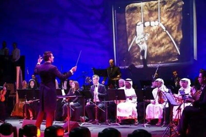 A musical interlude at the Sheikh Mohammed Bin Rashid Al Maktoum Patrons of the Arts Awards which honours businesses who support the arts.Antonie Robertson / The National