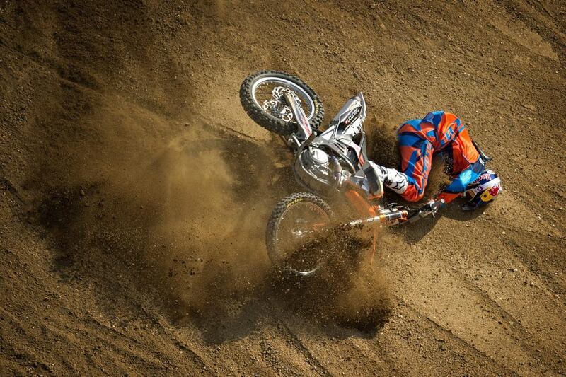 Mat Rebeaud of Switzerland shown performing during the qualifying at the second stage of the Red Bull X-Fighters World Tour in Osaka, Japan, on Saturday. Joerg Mitter / EPA / May 24, 2014