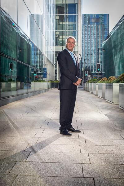 Georges Elhedery, Co-CEO of Global Banking & Markets at HSBC. PHOTOGRAPHED OUTSIDE OF THE HSBC OFFICES IN CANARY WHARF, LONDON. FOR THE NATIONAL NEWSPAPER.