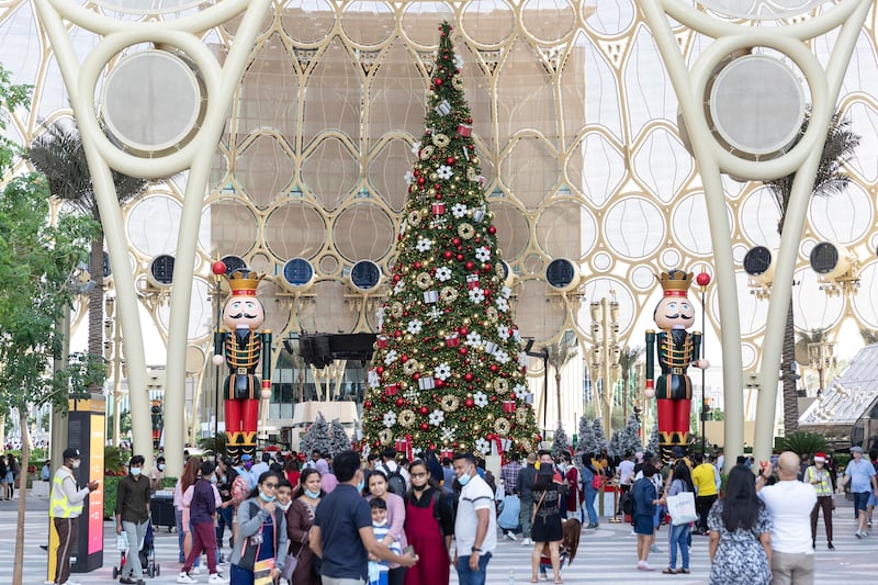 Christmas celebrations at Expo 2020 Dubai. All photos: Antonie Robertson / The National