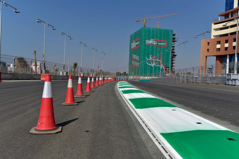 The Jeddah Corniche Circuit that is expected to host the Saudi Arabian Grand Prix in the Saudi Red Sea resort of Jeddah. AFP