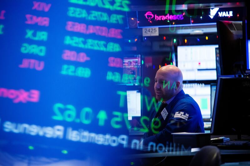 A trader works on the floor of the New York Stock Exchange (NYSE) in New York, U.S., on Monday, Dec. 31, 2018. U.S. stocks erased gains in thin trading on the final day of what is shaping up to be the worst year since the financial crisis. Photographer: Michael Nagle/Bloomberg