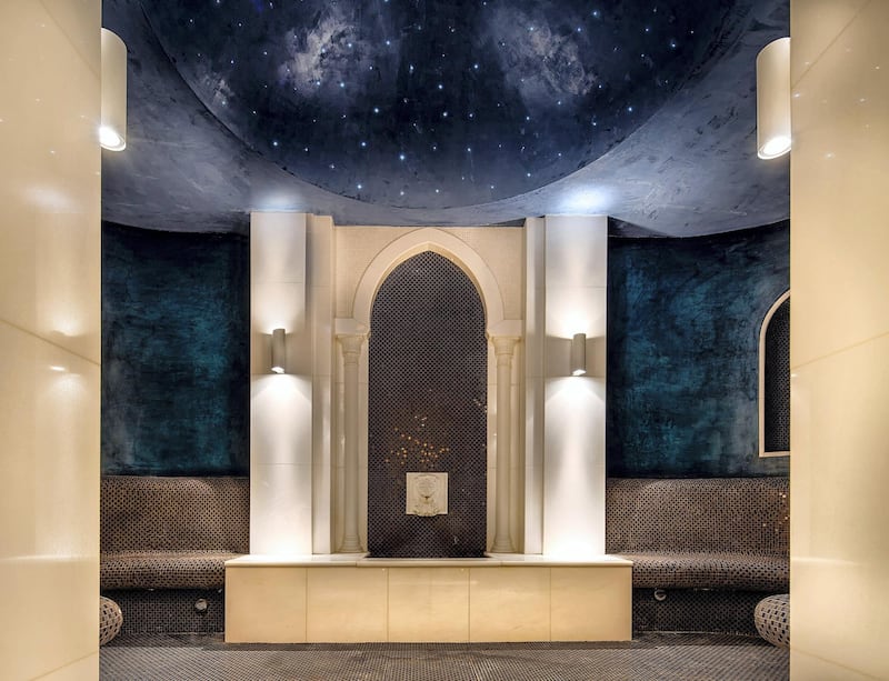 The steam room with star lighting. Courtesy Luxhabitat