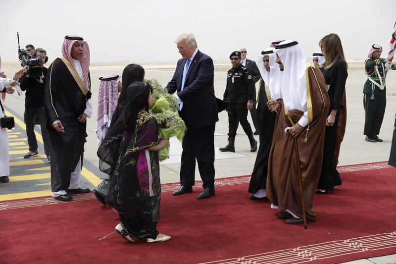President Donald Trump and first lady Melania Trump in Riyadh. Evan Vucci / AP Photo
