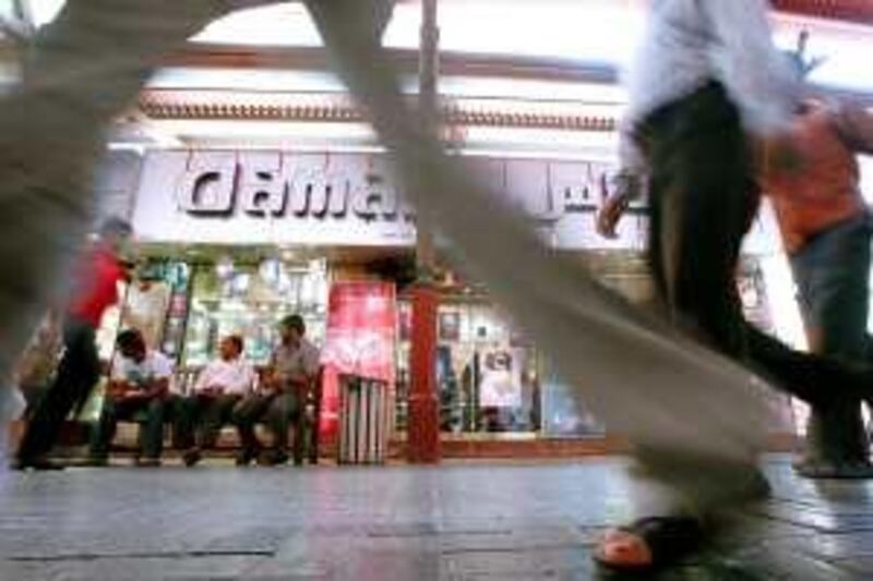 Dubai, 23rd March 2010.  One of the Damas Jewellery shop at the Gold Souq in Al Ras.  (Jeffrey E Biteng / The National)  