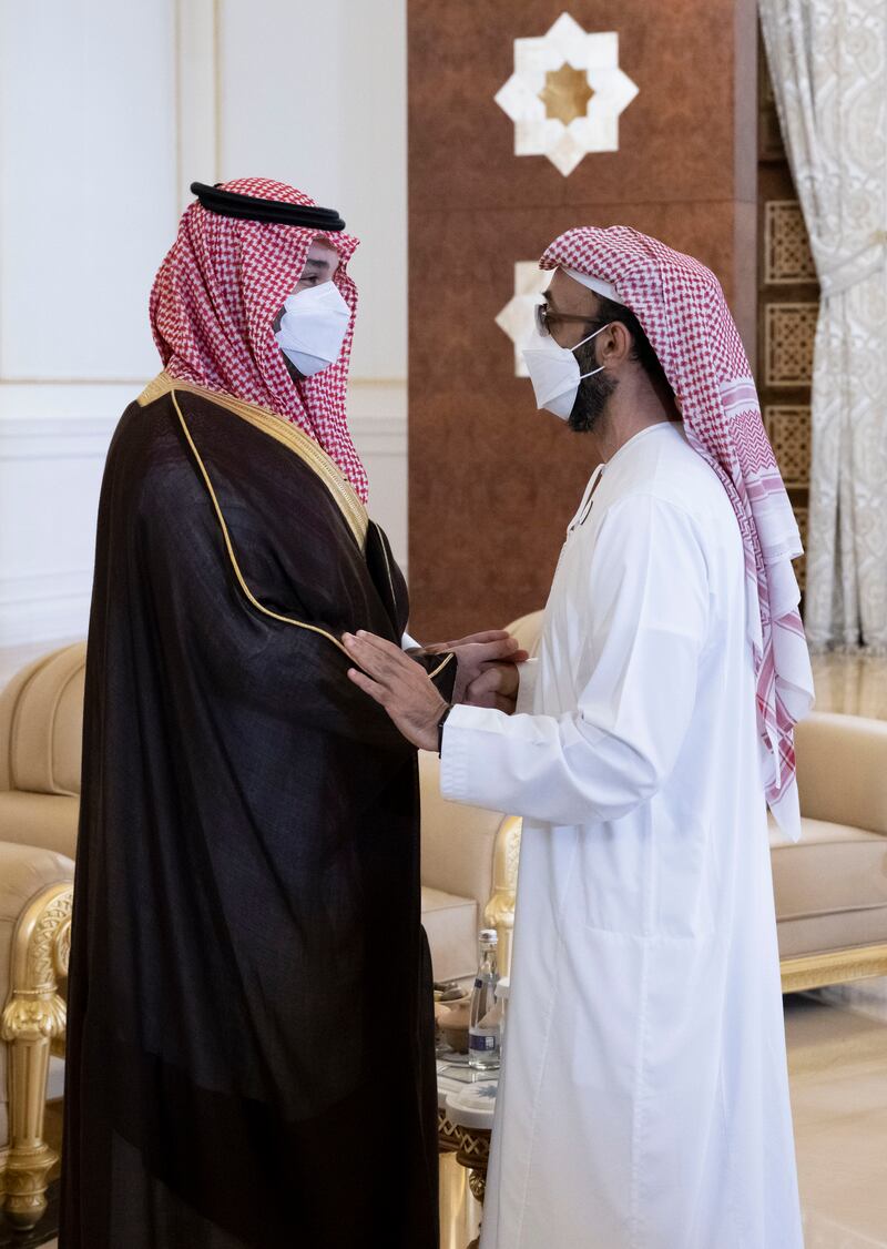 Prince Mohammed offers condolences to Sheikh Tahnoun bin Zayed, National Security Adviser.
