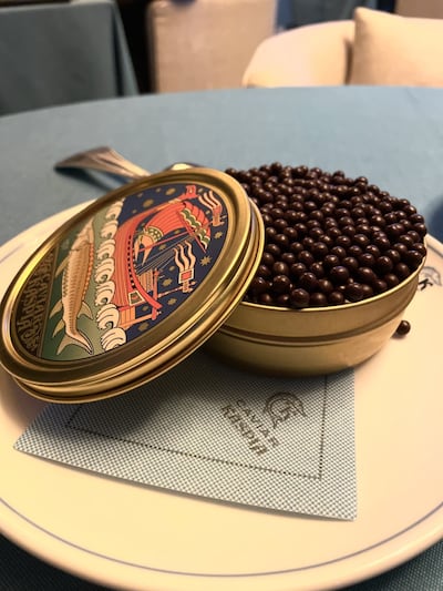The caviar de chocolat from Caviar Kaspia gets bonus points for its creative presentation as a tin of caviar. Janice Rodrigues / The National