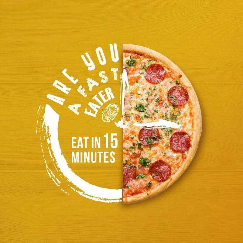 Can you eat a 19-inch pie in 15 minutes? Courtesy Azur restaurant