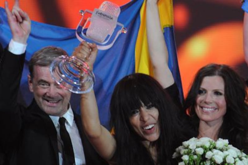 Sweden’s Loreen, the winner of the Eurovision 2012. Vyacheslav Oseledko / AFP