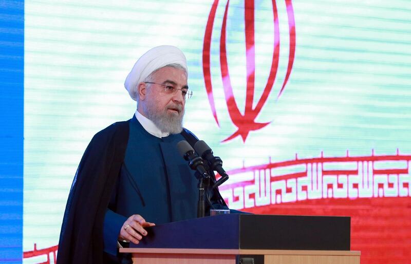 A handout picture provided by the Iranian presidency on August 27, 2019, shows President Hassan Rouhani speaking during a ceremony in the capital Tehran.  Rouhani today told the United States to "take the first step" by lifting all sanctions against Iran, a day after US President Donald Trump said he was open to meeting. - === RESTRICTED TO EDITORIAL USE - MANDATORY CREDIT "AFP PHOTO / HO / IRANIAN PRESIDENCY" - NO MARKETING NO ADVERTISING CAMPAIGNS - DISTRIBUTED AS A SERVICE TO CLIENTS ===
 / AFP / Iranian Presidency / - / === RESTRICTED TO EDITORIAL USE - MANDATORY CREDIT "AFP PHOTO / HO / IRANIAN PRESIDENCY" - NO MARKETING NO ADVERTISING CAMPAIGNS - DISTRIBUTED AS A SERVICE TO CLIENTS ===
