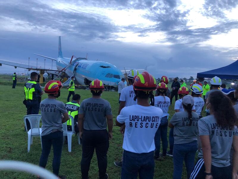 Aviation authorities said all 173 people on board were safe. EPA