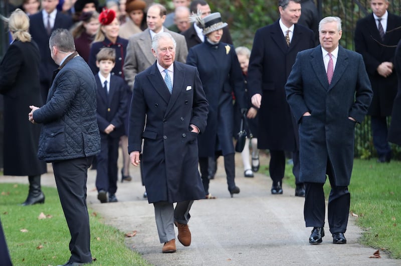 Prince Charles, Prince of Wales and Prince Andrew, Duke of York attend Christmas Day Church service at Church of St Mary Magdalene. Chris Jackson / Getty Images