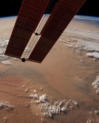 Sultan Al Neyadi shares images of sandstorm in Sahara Desert from space