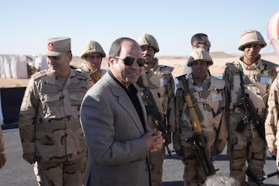 President Sisi visited troops stationed in the Sinai Peninsula on Saturday. Photo: 
Abdelfattah Elsisi / Twitter
