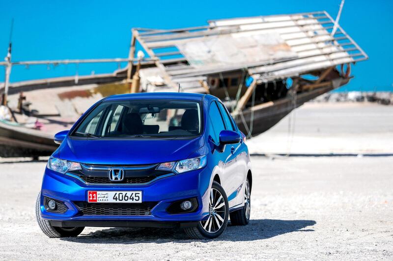 Abu Dhabi, U.A.E., January 31, 2018.  Honda Jazz road test location shoot at Abu Dhabi harbor.
Victor Besa / The National
Motoring
REPORTER: Adam Workman