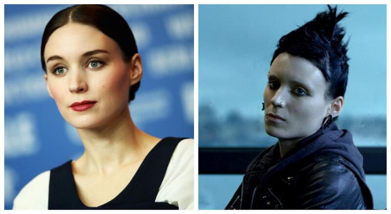 Rooney Mara was unrecognisable as computer hacker, Lisbeth Salander in 2011 film, 'The Girl with the Dragon Tattoo'. Getty Images, Nordisk Film