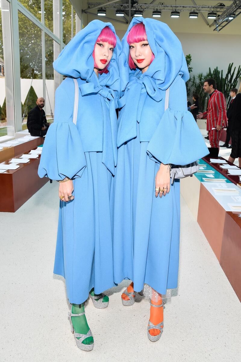 PARIS, FRANCE - SEPTEMBER 30:  Aya and Ami attend the Valentino show as part of the Paris Fashion Week Womenswear Spring/Summer 2019 on September 30, 2018 in Paris, France.  (Photo by Pascal Le Segretain/Getty Images)