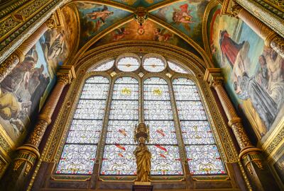 Saint-Merri Church in Paris features intricate window tracery, ribbed vaulting and some of the city’s most dramatic stained glass windows. Photo: Ronan O'Connell