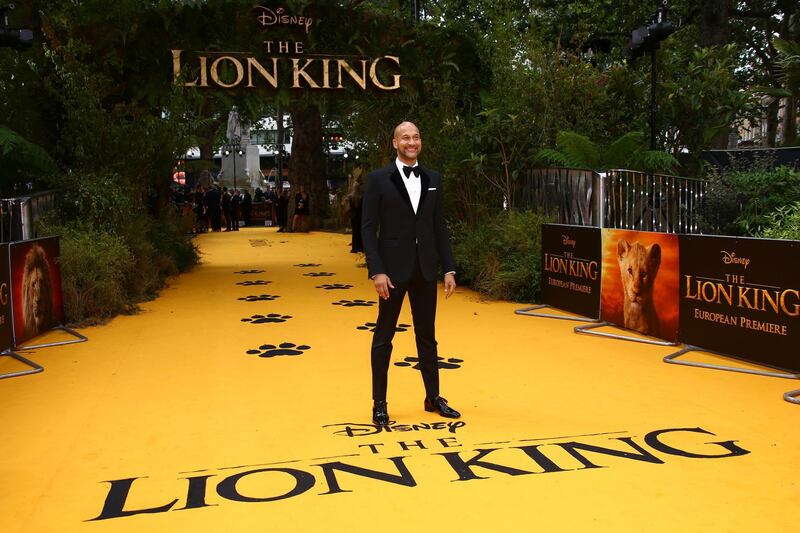 Keegan-Michael Key attends the premiere of Disney's 'The Lion King' in London's Leicester Square on July 14, 2019. AP