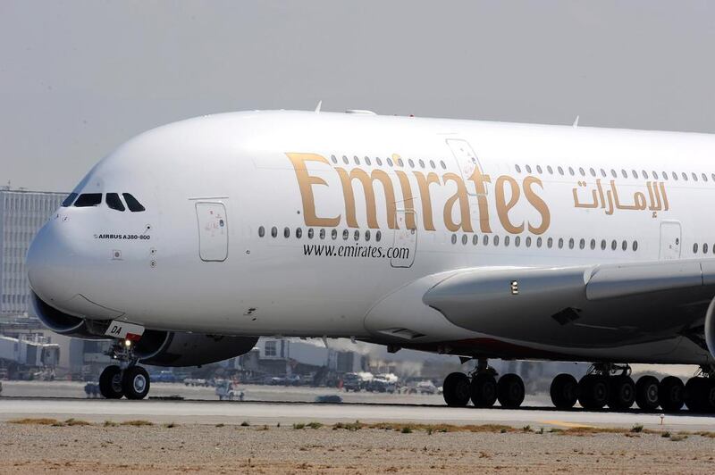 Frank Kane relays his dream on board an Emirates flight. AFP