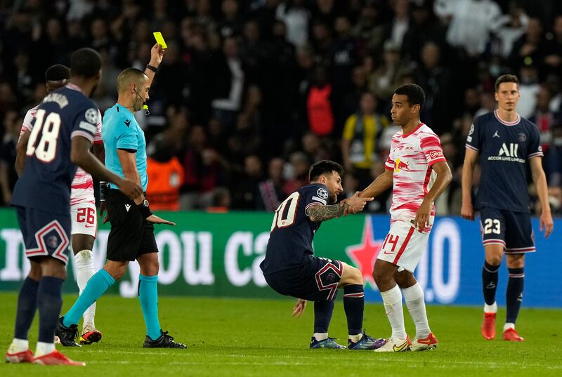 Tyler Adams - 6: American midfielder had been holding his own against more illustrious opponents. Some nice passing and switches of play – but first mistake gifted ball to Mbappe and led to Messi’s first goal. Booked for foul on Argentine soon after. AP