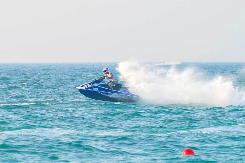 Combining speed, skill and sheer power, competitors gave it their all as they raced to record the fastest time. Courtesy of Sharjah Marine