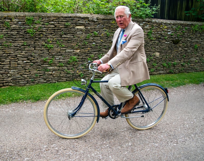 Prince Charles joined members of the British Asian Trust for a short bicycle ride as they launched the charity's Palaces on Wheels cycling event at Highgrove in 2021