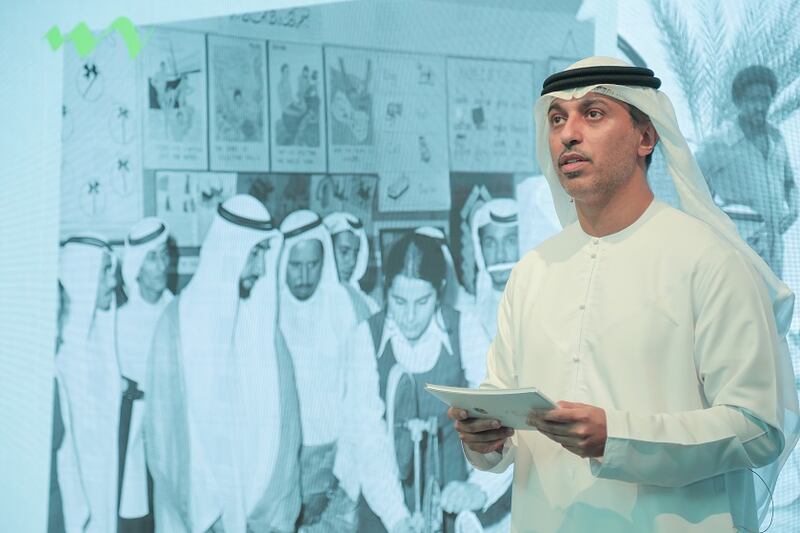 Ahmad Al Falasi, Minister of Education, announced the Greening Education Hub at a press conference on Thursday. Photo: Ministry of Education