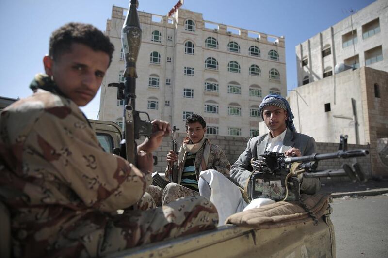 Houthi factions favour force over dialogue. Hani Mohammed / AP
