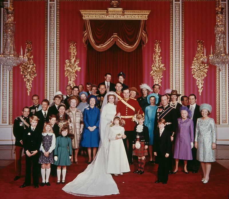 The wedding of Princess Anne to Mark Phillips in 1973.