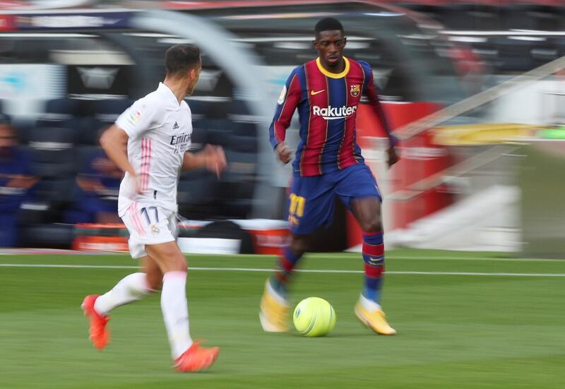 Ousmane Dembele - N/A. Tried to stretch the Real defence but it was too little, too late. Reuters