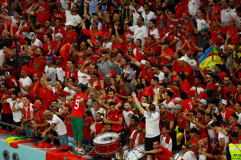 Morocco's fans pack the stands at Education City. Reuters