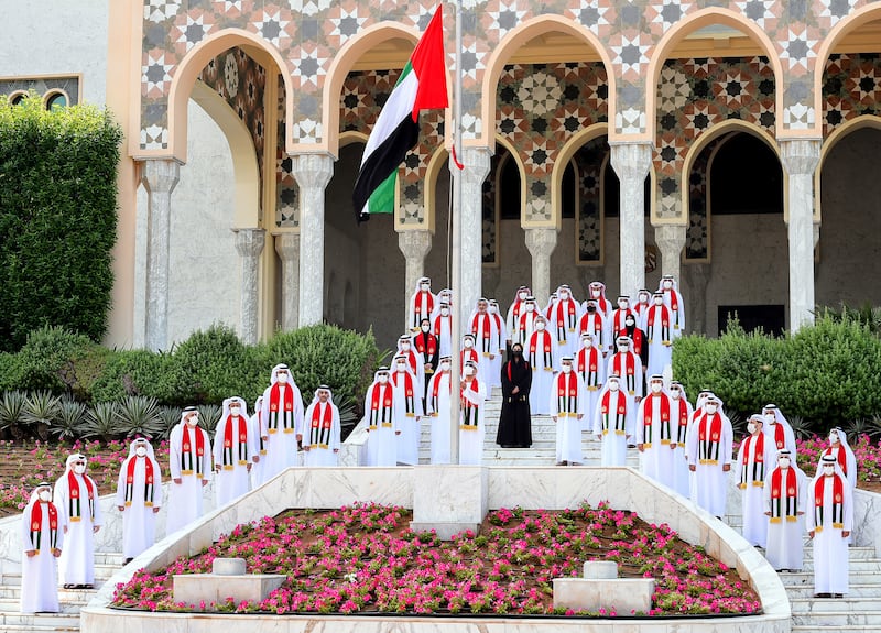 Ahmed Al-Humairi witnesses the Commemoration Day ceremony at the Ministry of Presidential Affairs in 2021. All photos: Wam