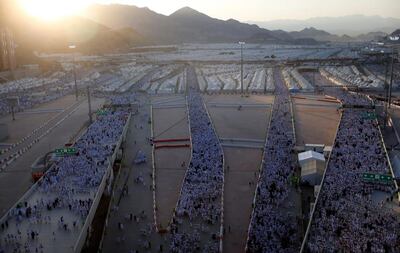 Muslim pilgrims on the first day of Eid Al Adha in 2016. Ahmed Jadallah / Reuters