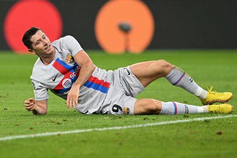 Robert Lewandowski on the pitch. AFP