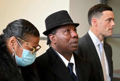 Anthony Broadwater, after Judge Gordon Cuffy overturned the 40-year-old rape conviction that wrongfully put him in state prison for Alice Sebold's rape. AP