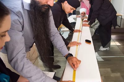 The mighty beard is measured. Photo: Guinness World Records