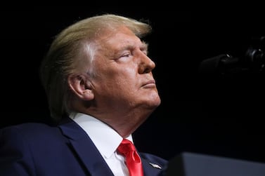 US President Donald Trump during his first re-election campaign rally in Tulsa, Oklahoma, on June 20, 2020. Reuters