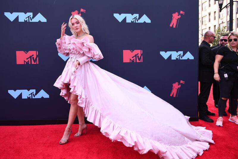 Zara Larsson arrives at the MTV Video Music Awards on Monday, August 26. AFP