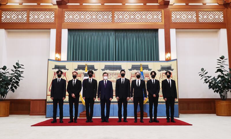 As special envoys, BTS will deliver a speech during the Sustainable Development Goals Moment ahead of the UN General Assembly, and a performance video will be played. EPA