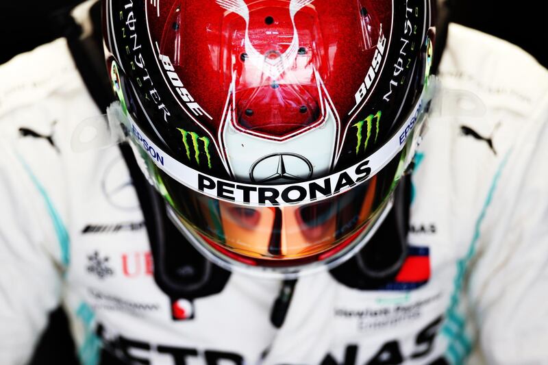 Lewis Hamilton of Great Britain and Mercedes GP prepares to drive in the garage during practice for the F1 Grand Prix of China at Shanghai International Circuit.  Getty