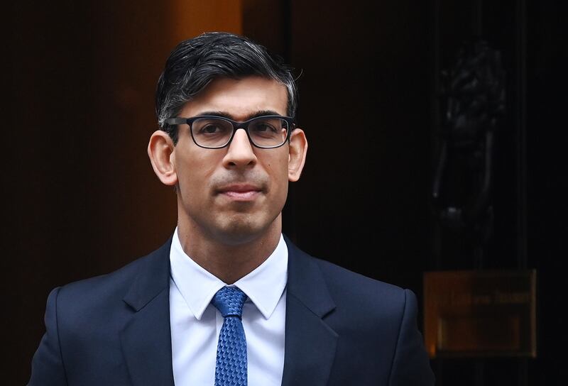 British Prime Minister Rishi Sunak is expected to oversee a Cabinet reshuffle on Tuesday. EPA