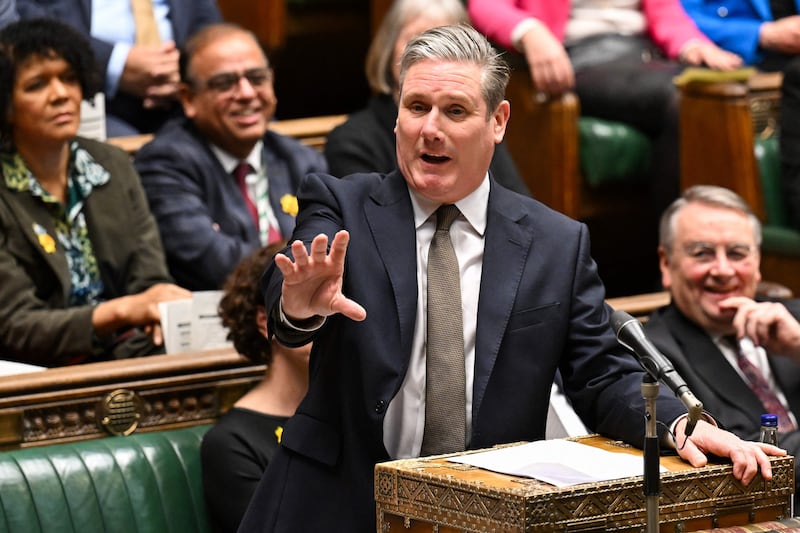 Labour leader Keir Starmer speaks during the weekly session of Prime Minister's Questions. AFP
