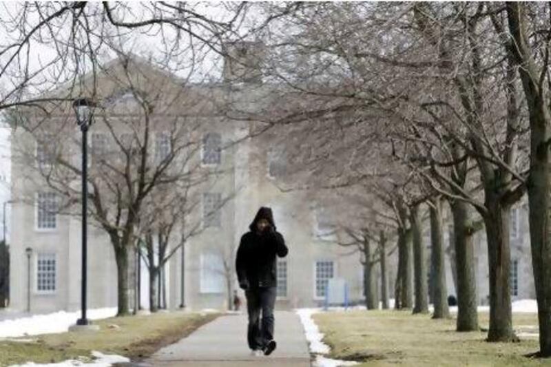 Detectives trawled Muslim students' websites and spoke to local authorities about staff at the University at Buffalo campus, pictured above.