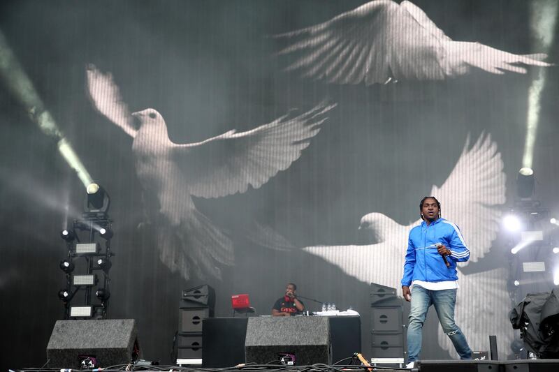 LONDON, ENGLAND - JULY 09:  Pusha T performs on day 3 of Wireless Festival at Finsbury Park on July 9, 2017 in London, England.  (Photo by Burak Cingi/Redferns/Getty Images)
