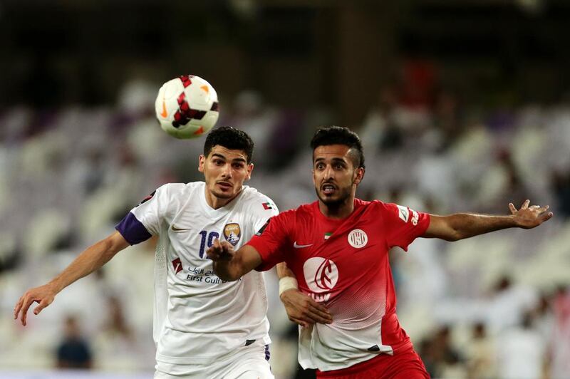 Ali Mabkhout, Al Jazira. 2013/14: 19 appearances, seven goals. Christopher Pike / The National
