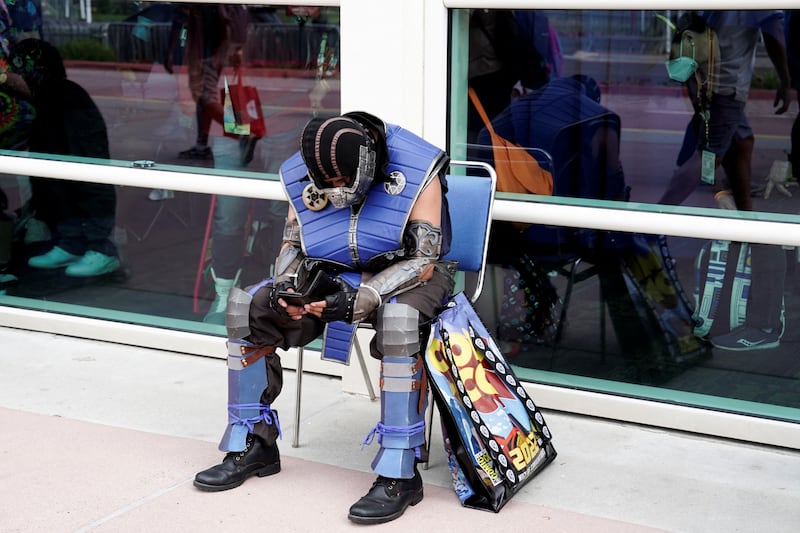 A cosplayer dressed as the Mortal Kombat character Sub-Zero. Reuters