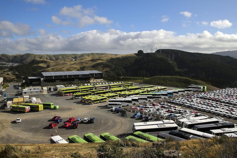 A general view of Tranzit Bus Depot in Wellington, New Zealand. Getty Images